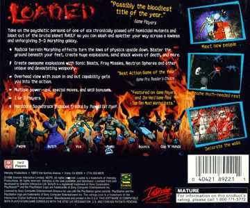 Loaded (US) box cover back